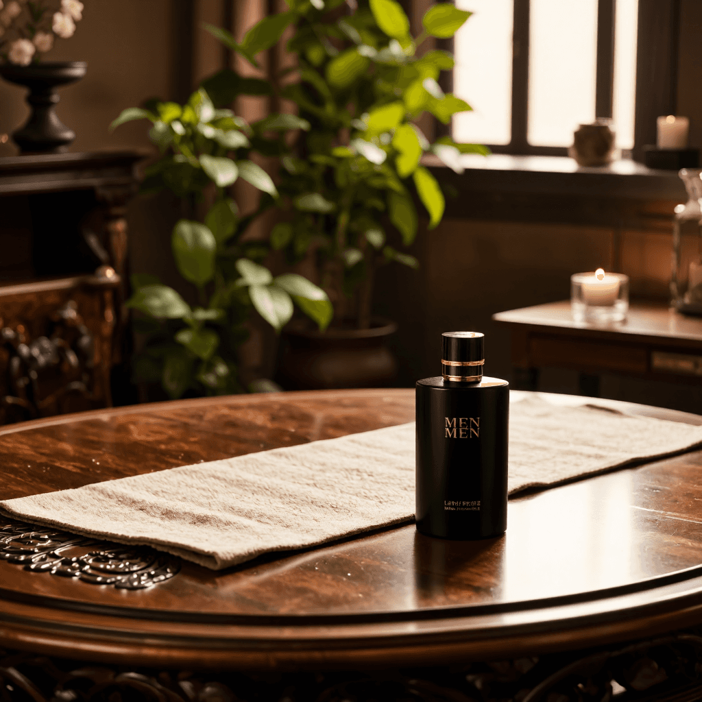 product photography of men's perfume bottle