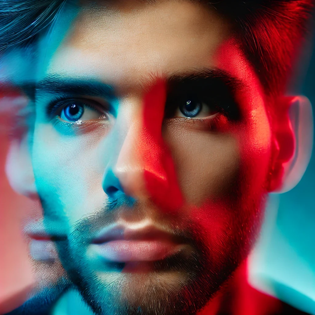 Profile portrait of a man in a white shirt against a light background