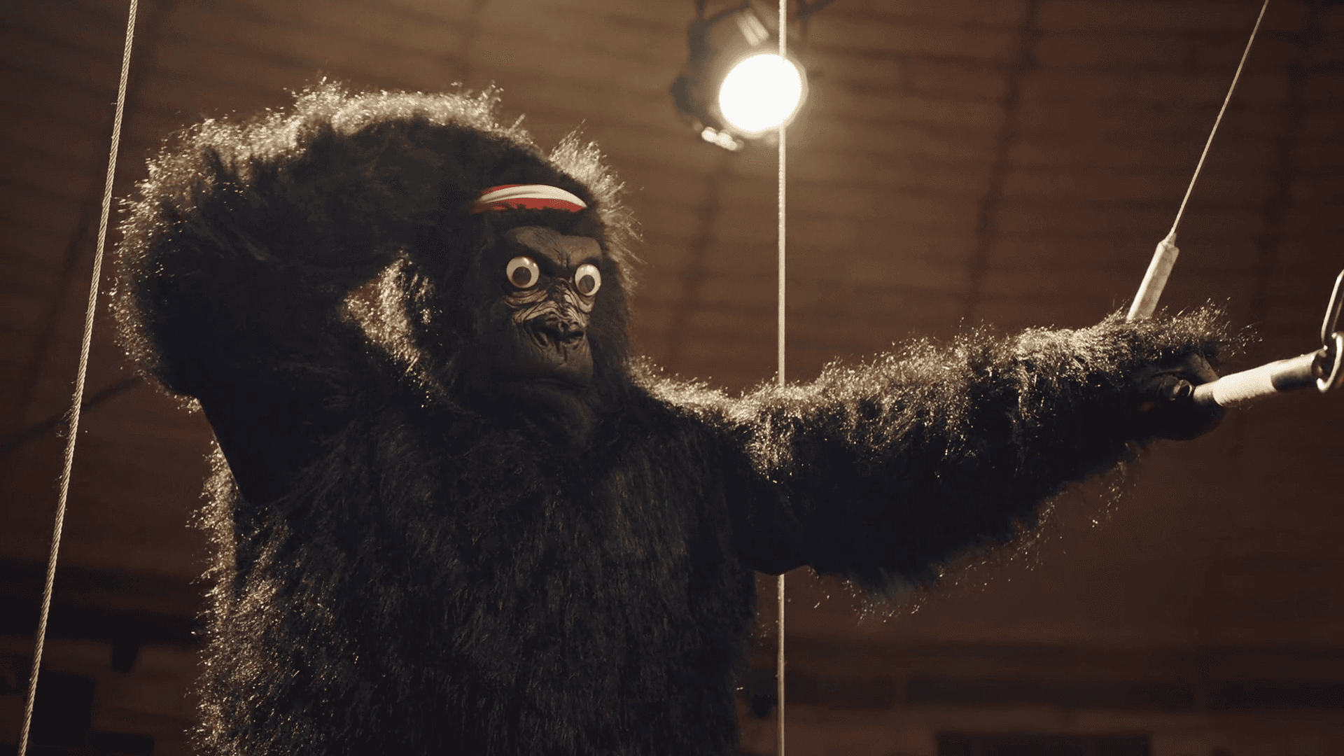 Abstract motion blur of a cyclist at night