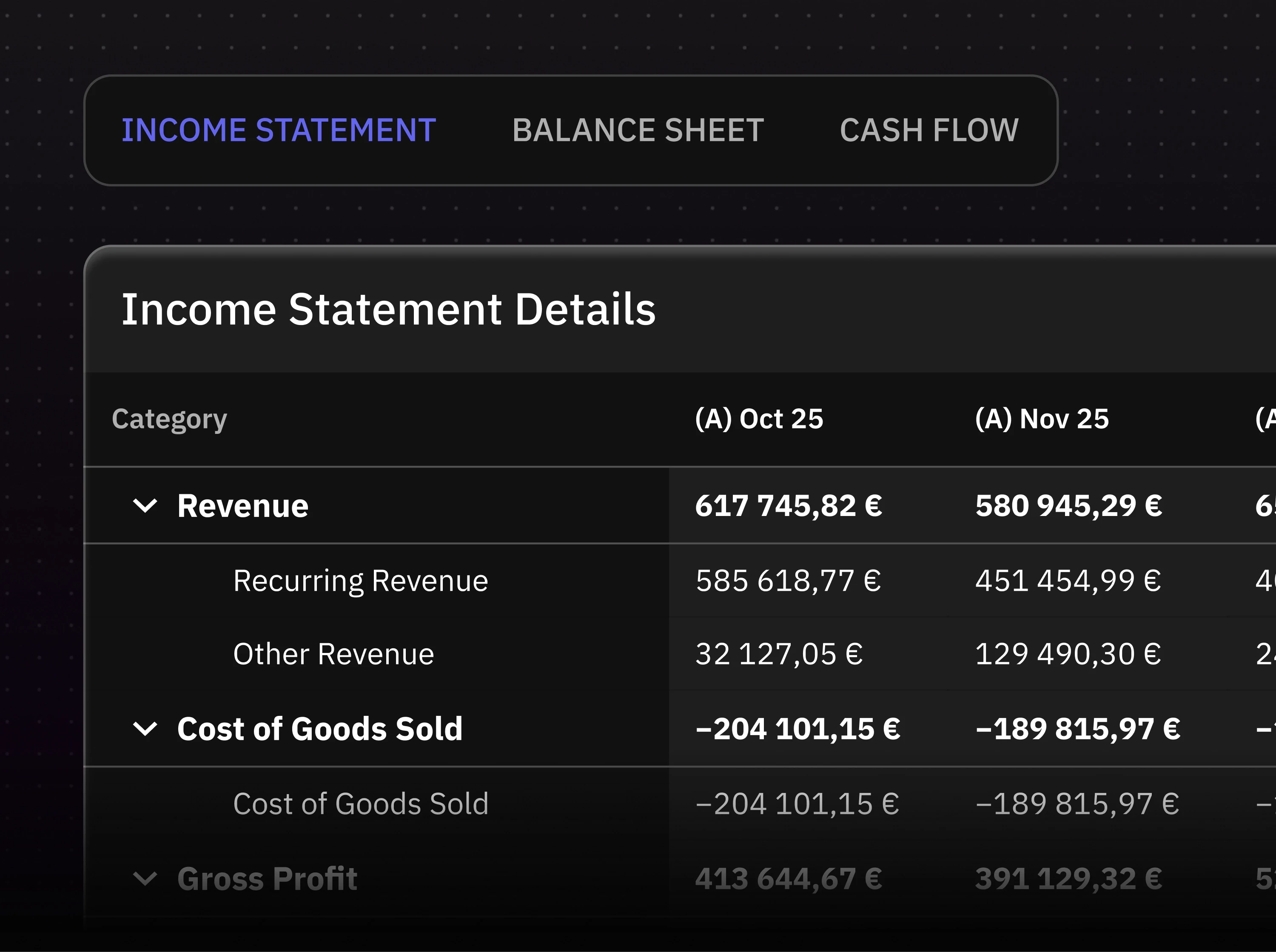 Tangently For Income Statement, Balance Sheet, and Cash Flow Image
