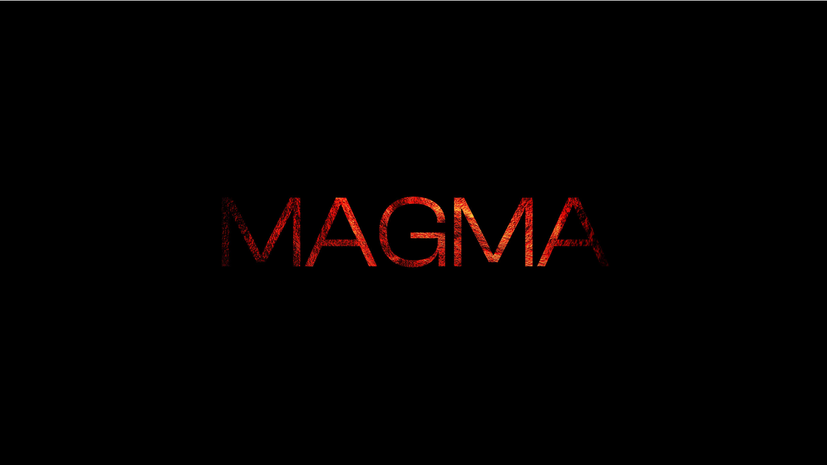 Magma logo rendered in glowing red texture