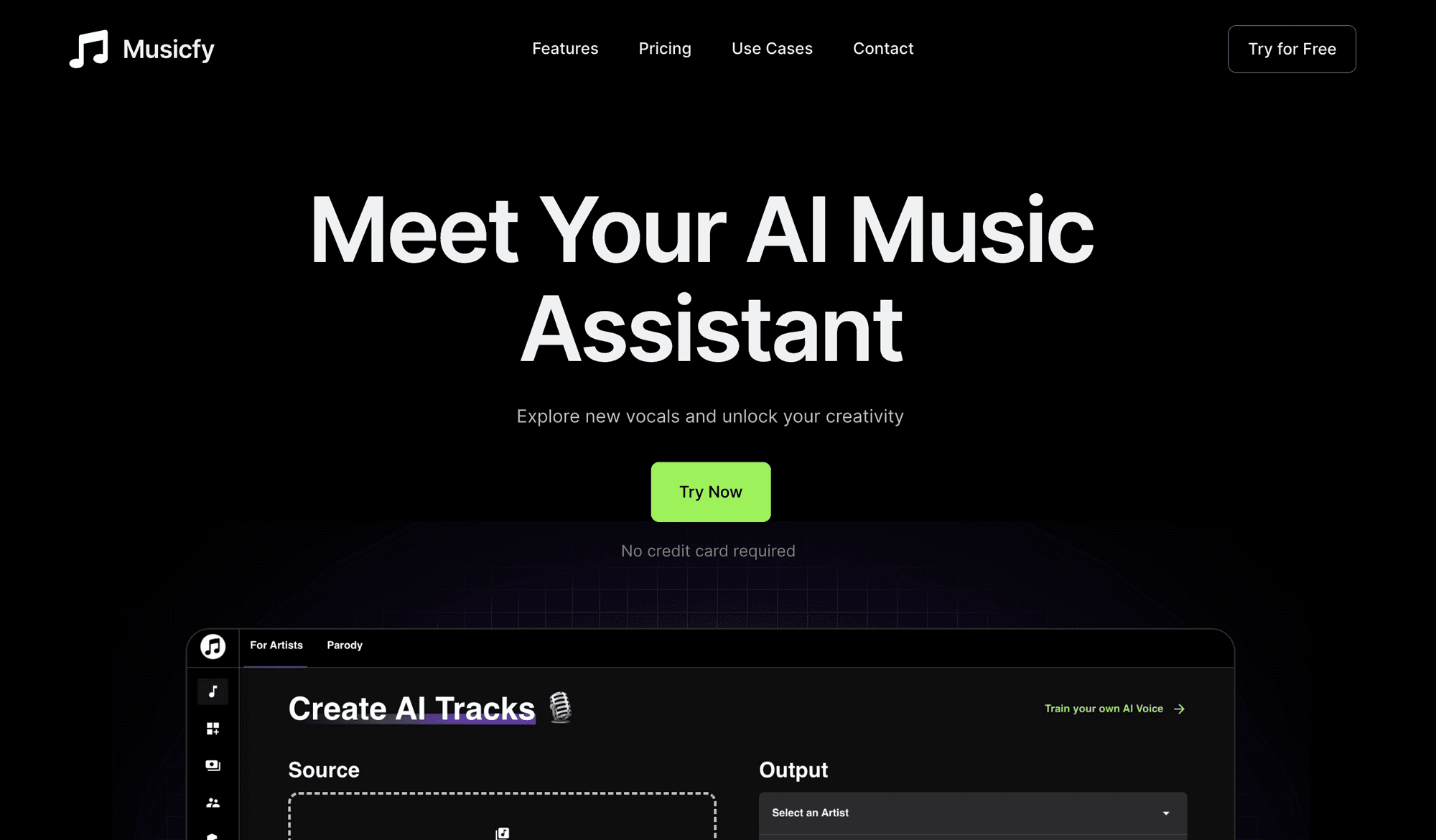 musicfy dashboard