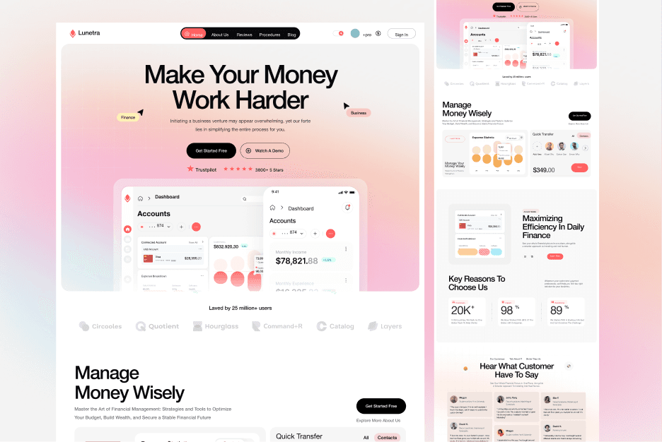 Soft pink and orange gradient with dreamy, ethereal lighting effects