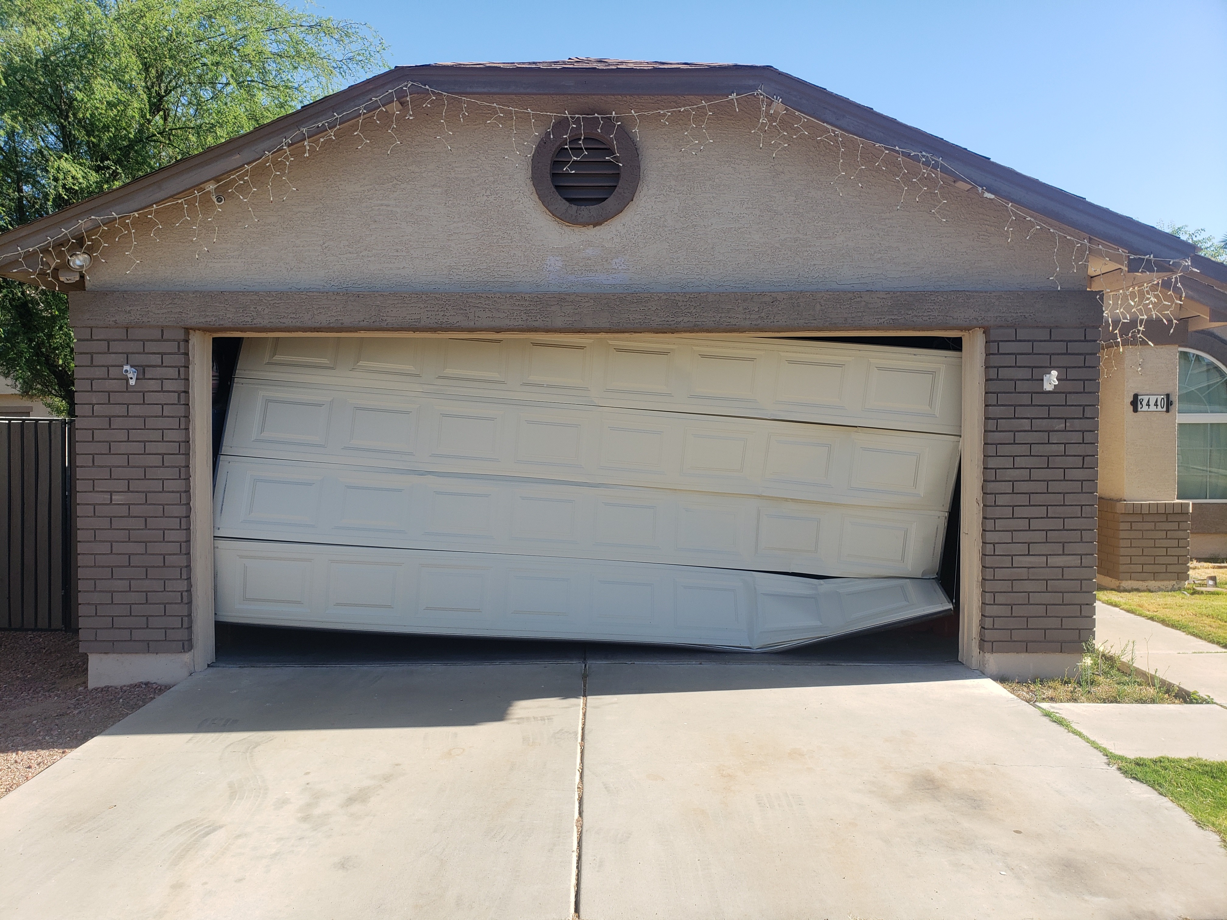 Broken garage door springs