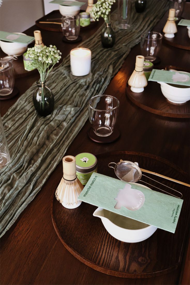 Desk with puzzles and colorful wall art