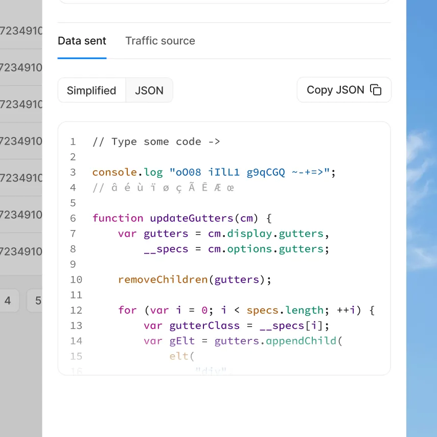 A business traveler with a suitcase gazes out a large airport window as a plane takes off, symbolizing seamless corporate travel and easy bookings, with an adjacent web interface highlighting travel services and contact options.