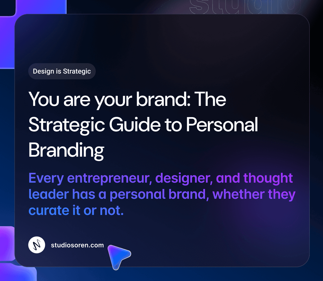 Poster: You are your brand: The Strategic Guide to Personal Branding