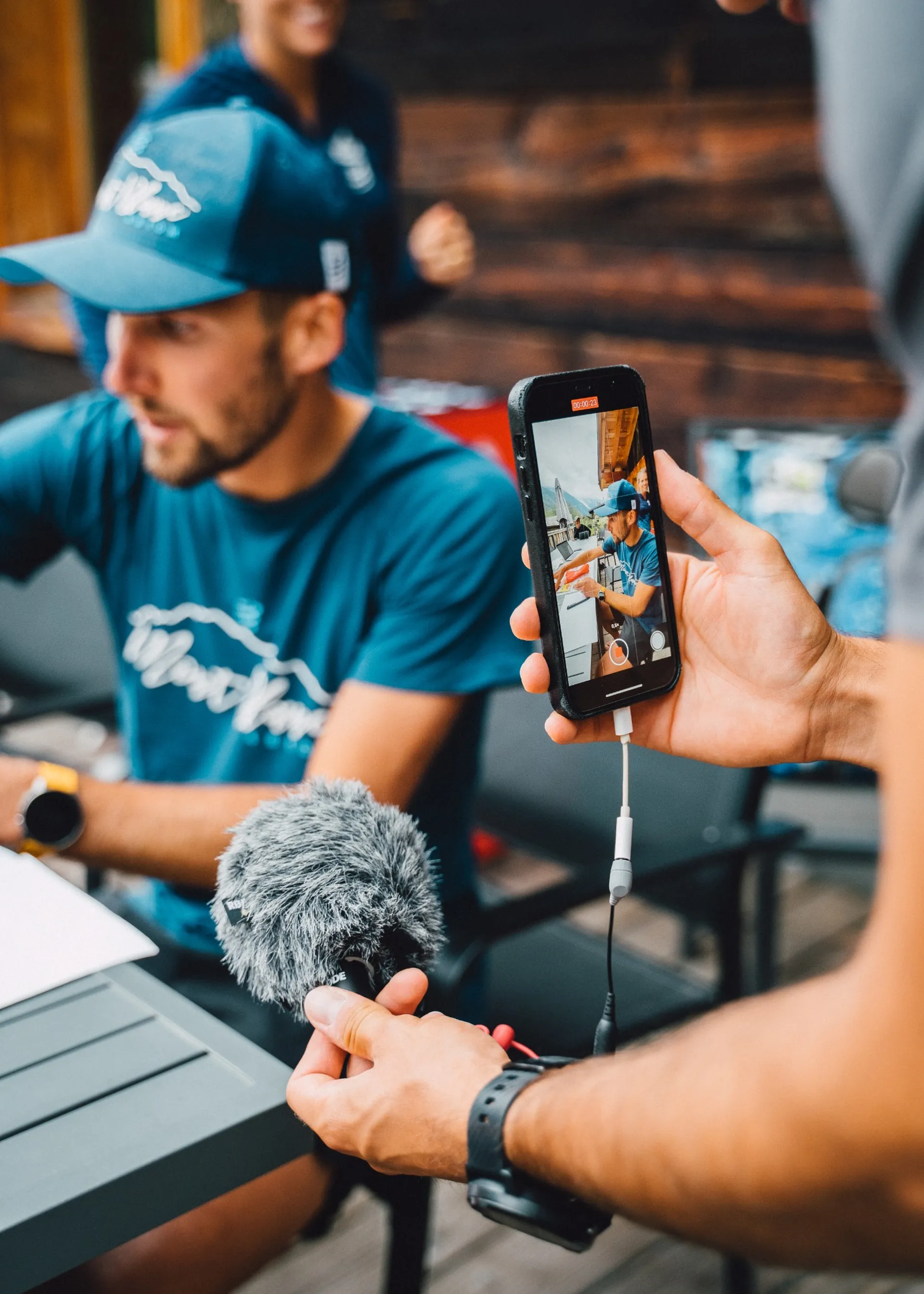 Athlete interview during a Suunto Tour France event organized by Outdoor Perspectives