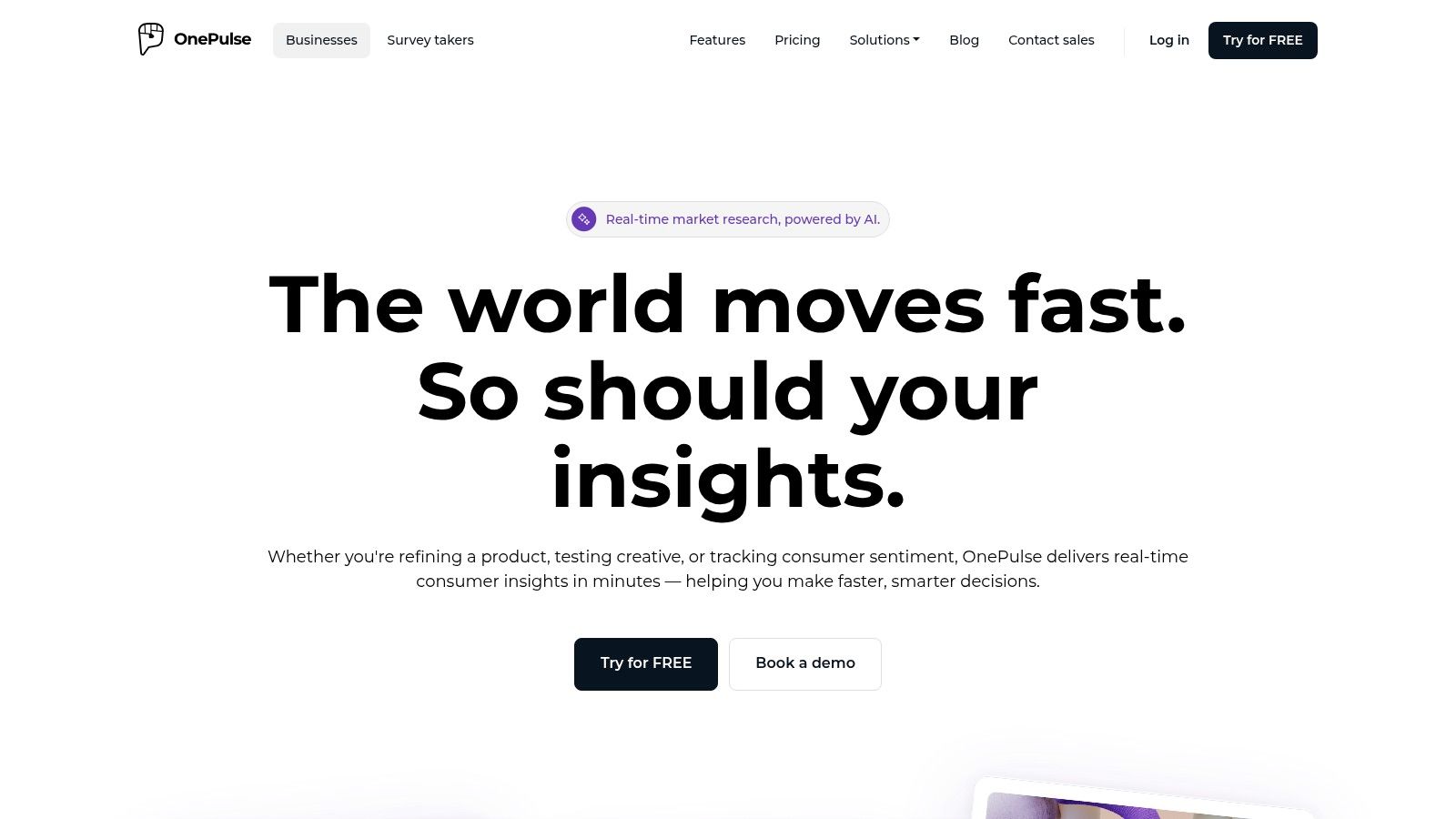 OnePulse: For Ultra-Short Micro-Surveys