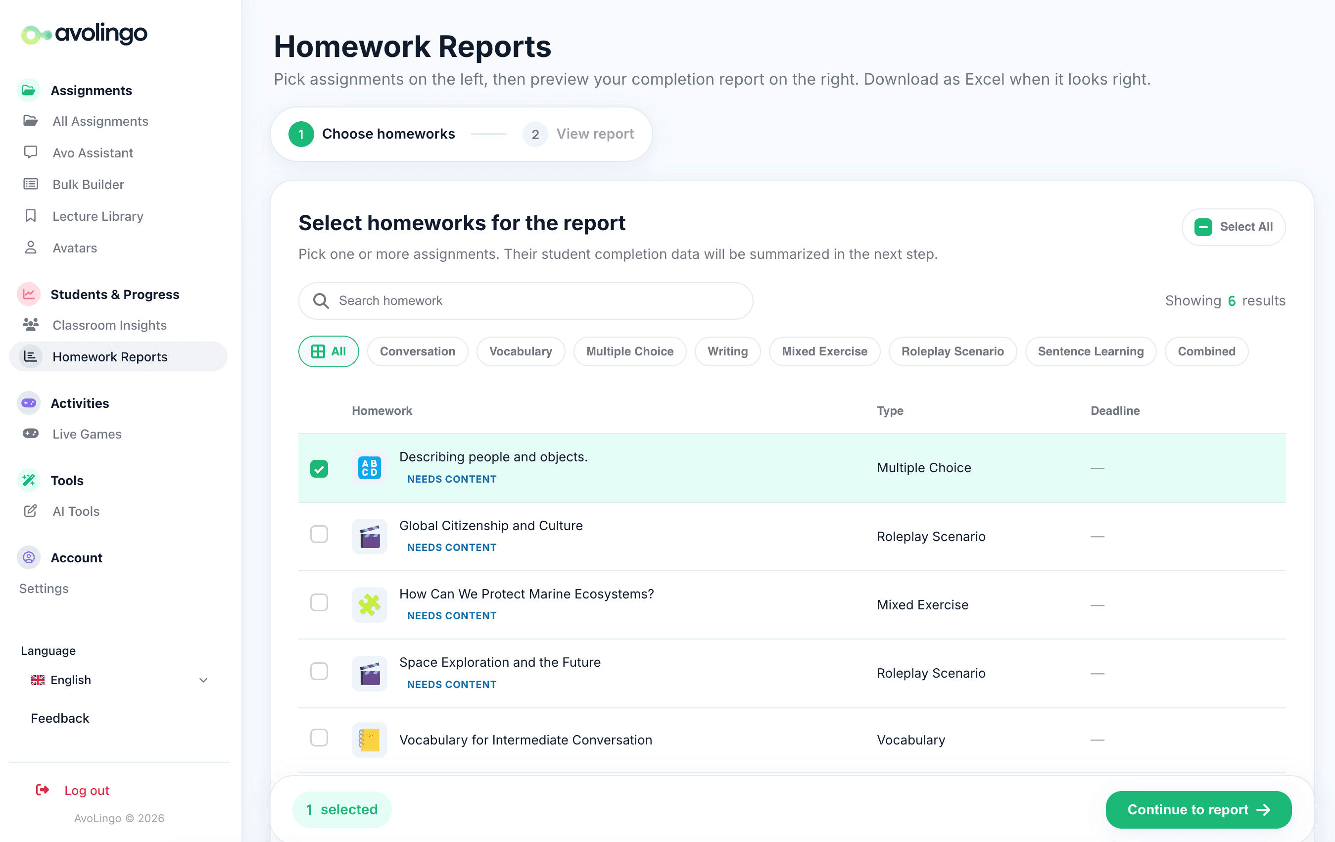AI Learning Insights Dashboard