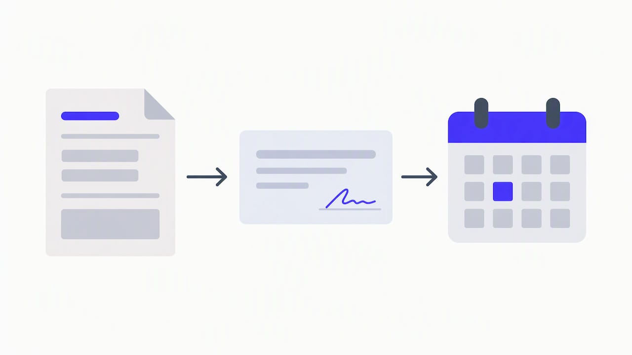 Policy form, acknowledgment, and first session sequence