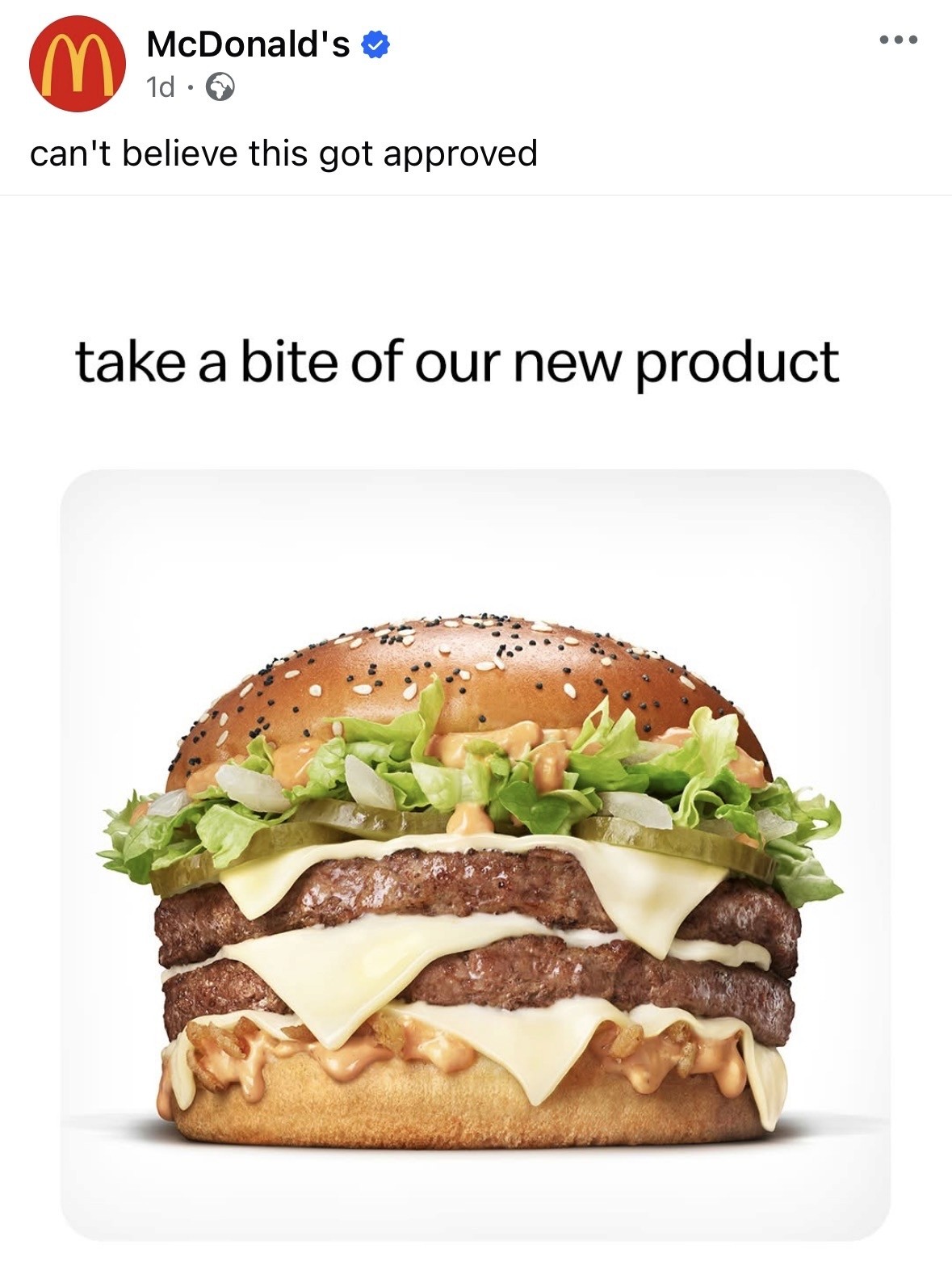 Facebook post from McDonald’s