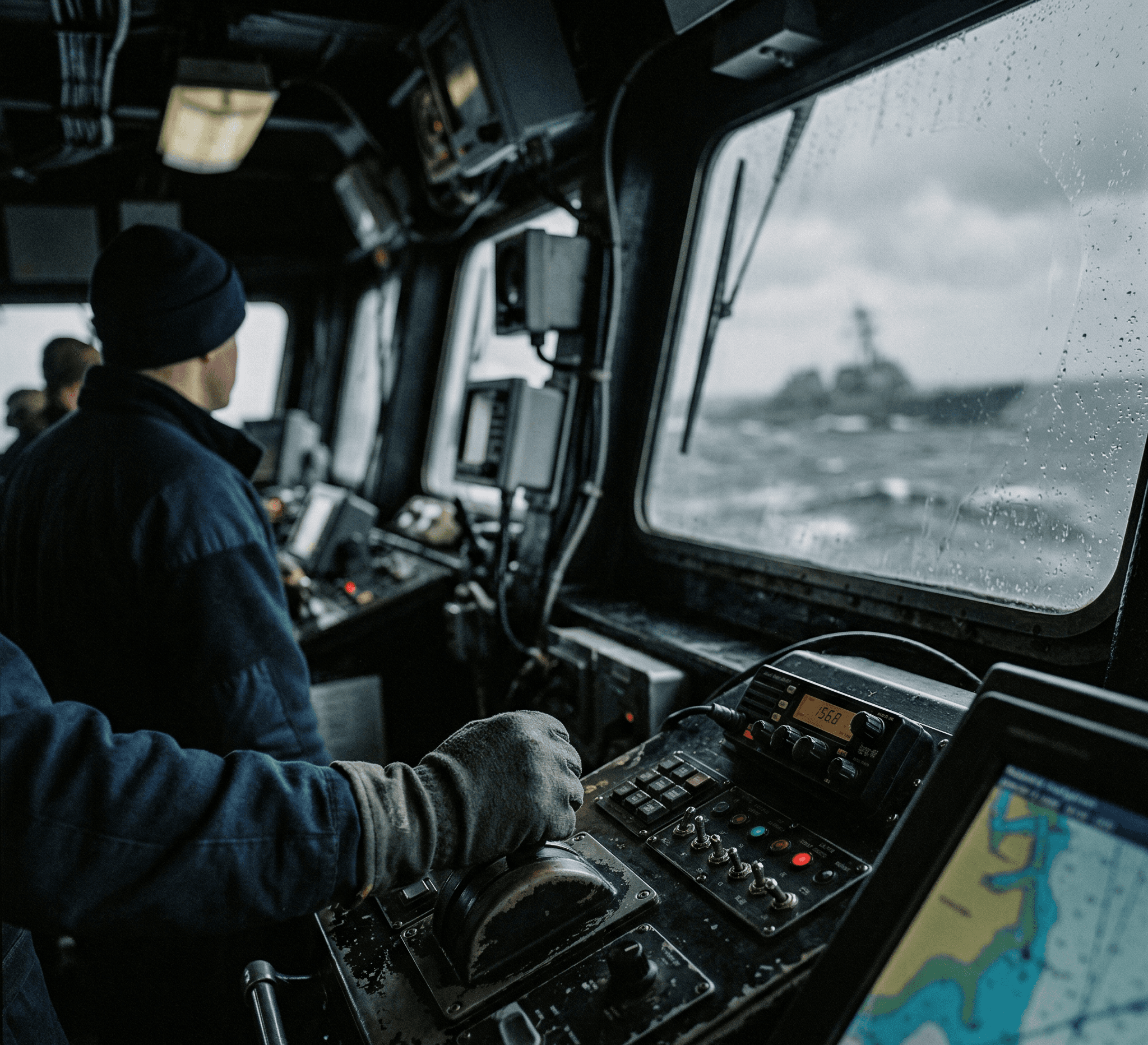 naval console inside bridge