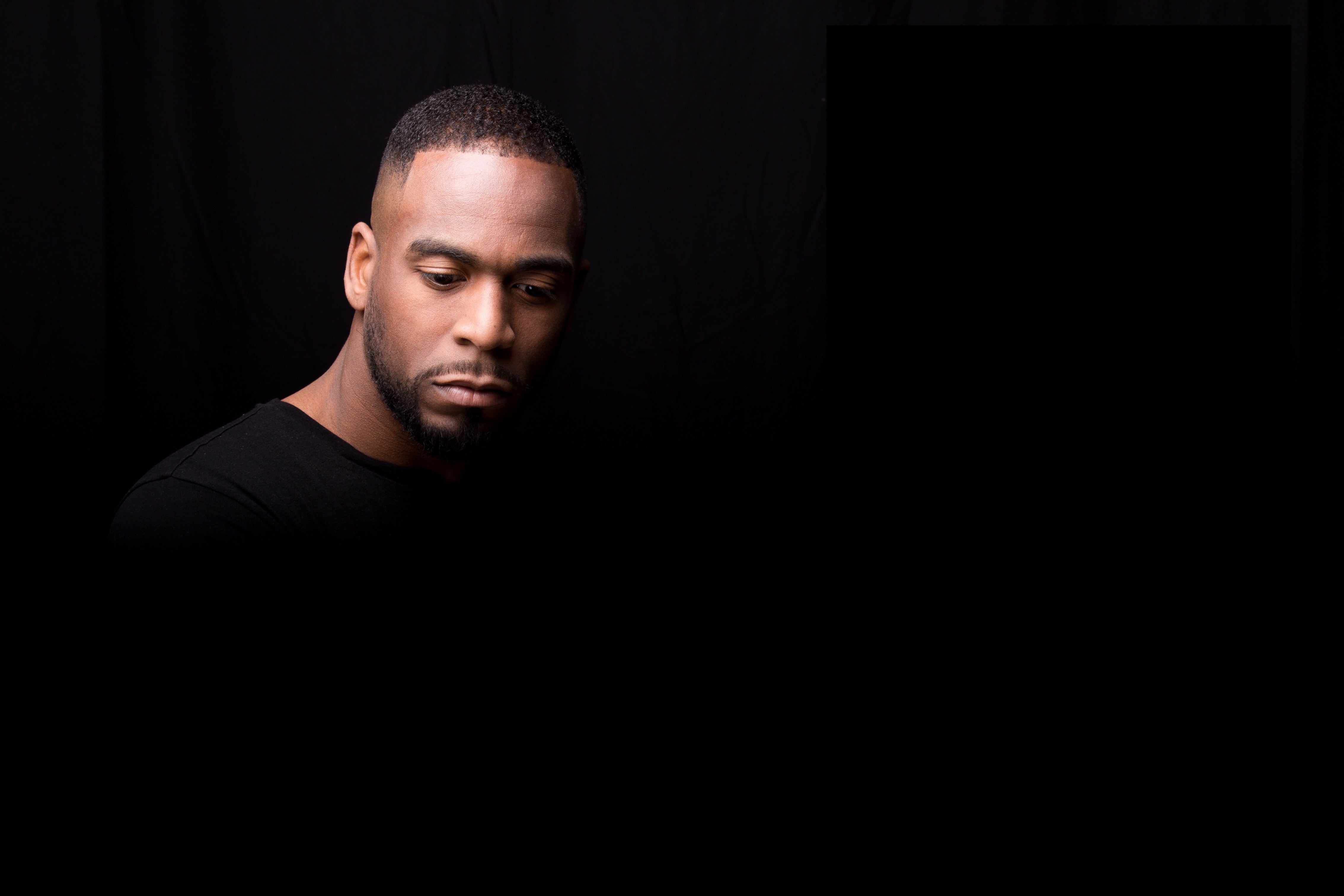 Girl with glasses look up