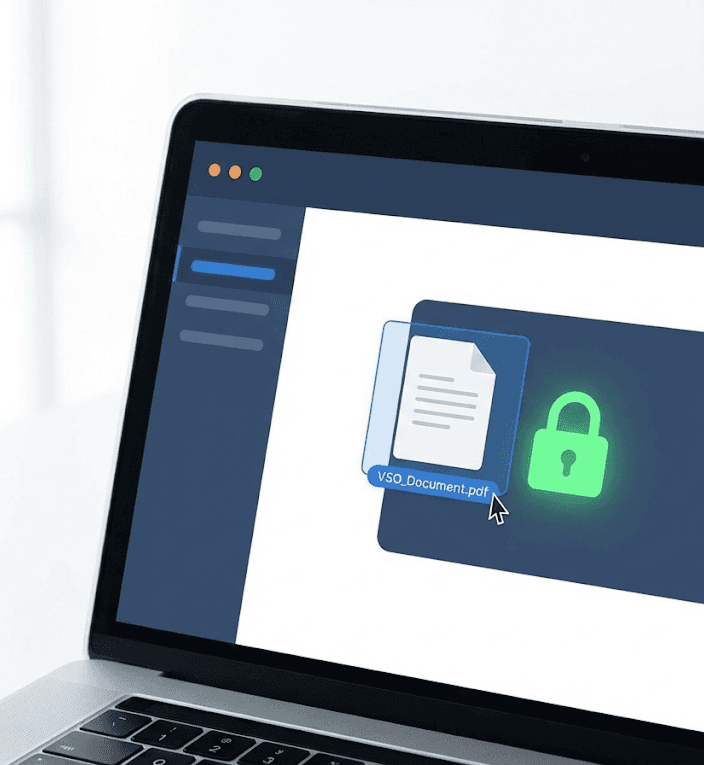 AI illustratie van een bestand dat wordt geupload