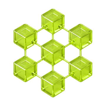 Glass network of connected cubes