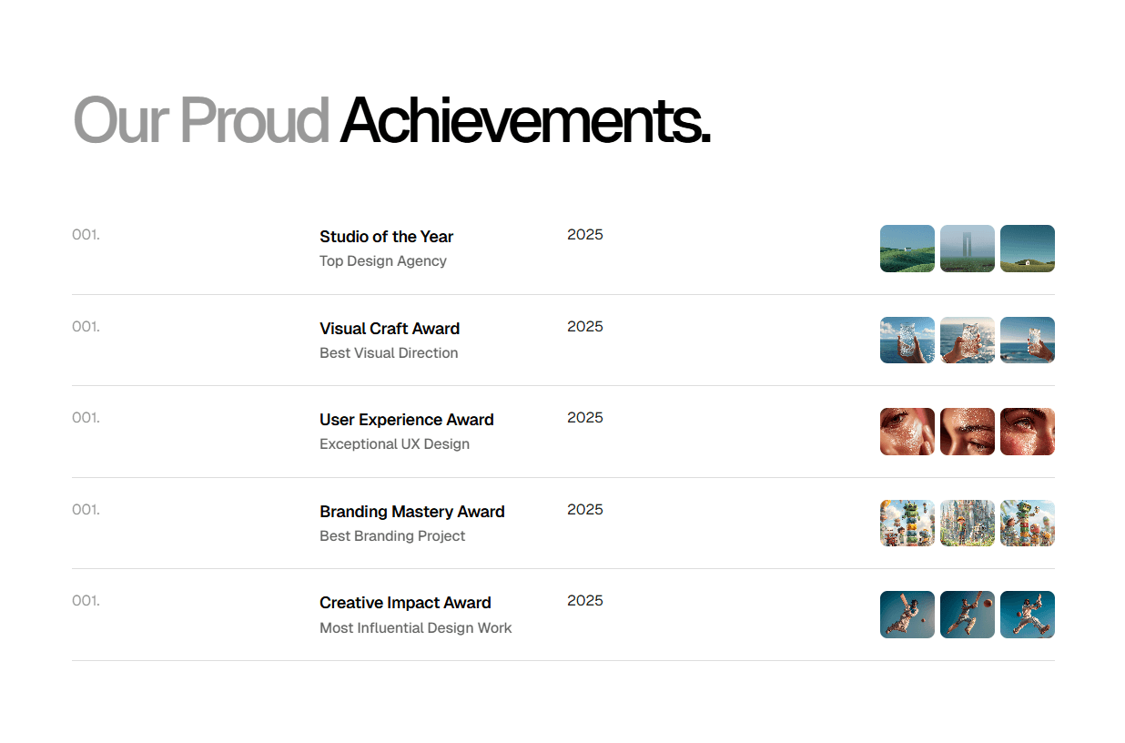 Framer Award Section Component