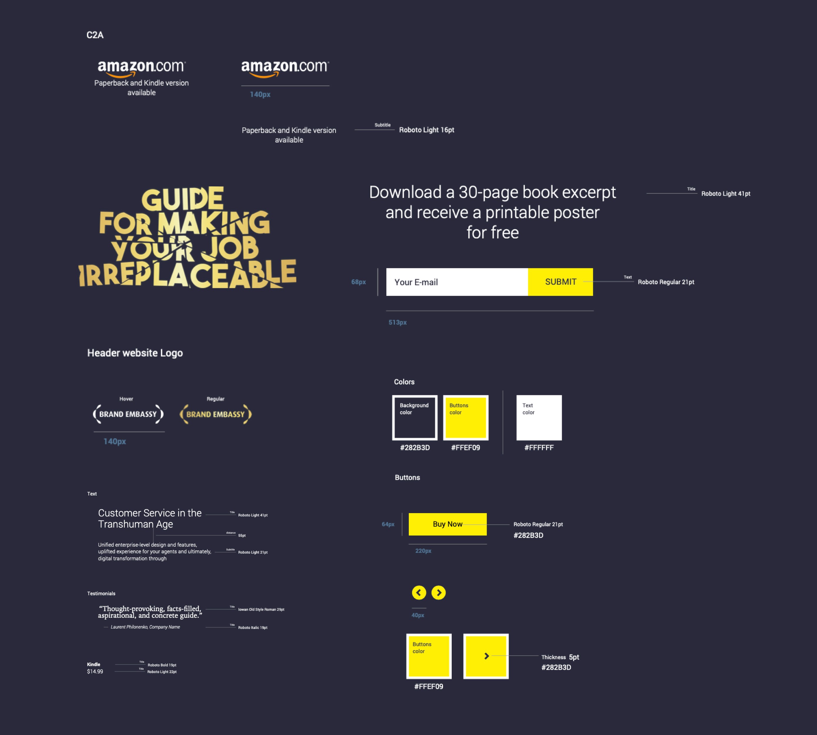 Landing page design system
