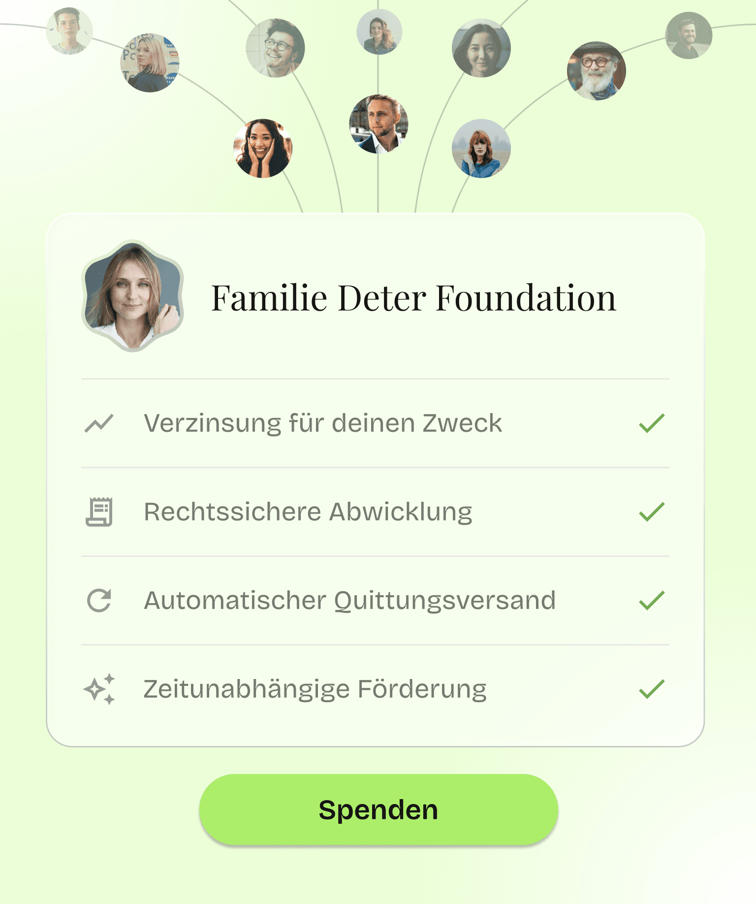 Spendeneingang und Spendenverwaltung