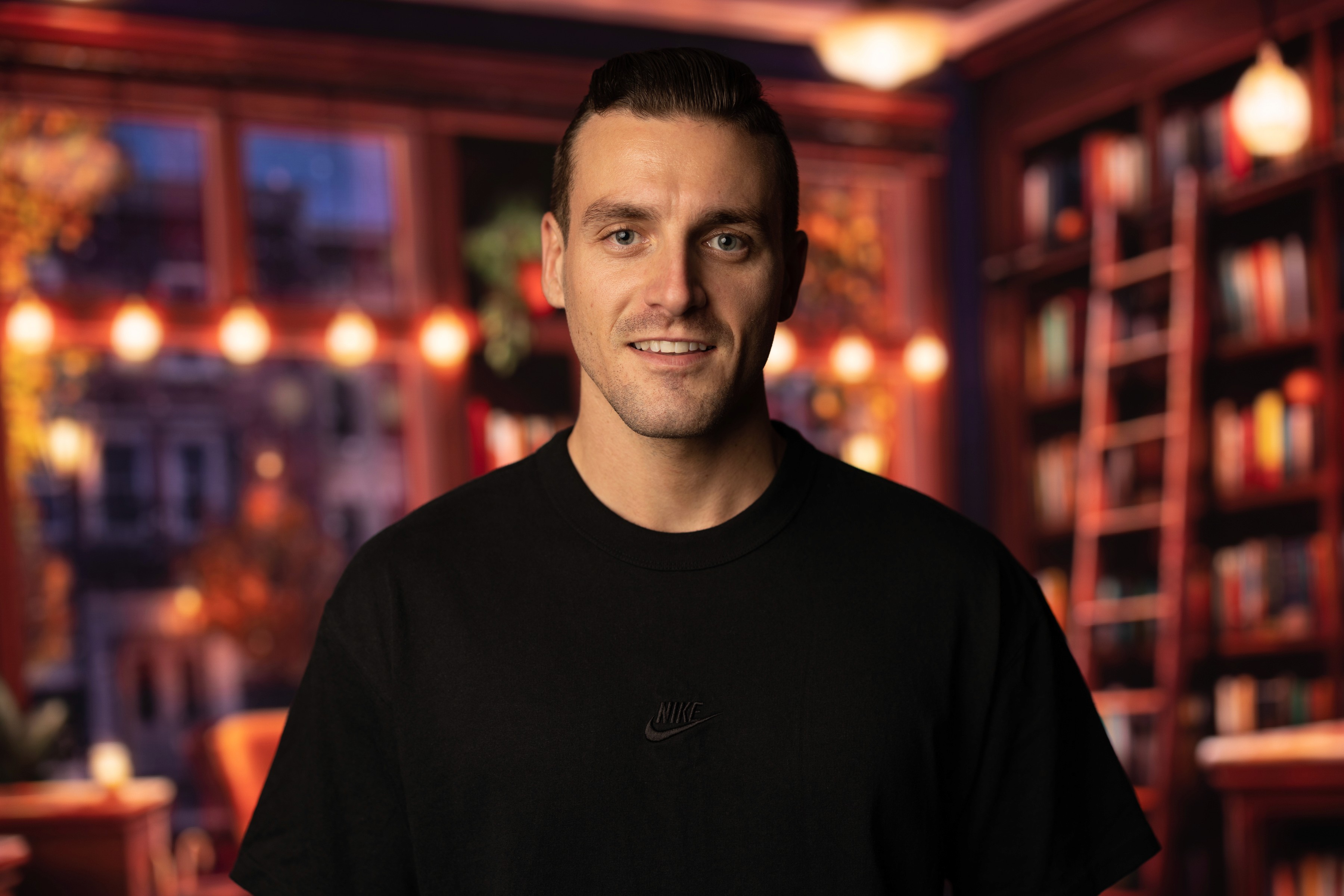 Athlete winning a race