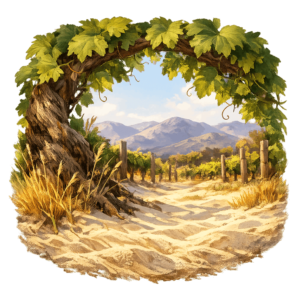 Detailed graphic of the Blewitt Springs wine region.