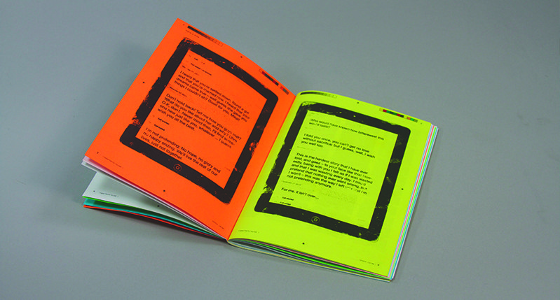 neon orange and green page