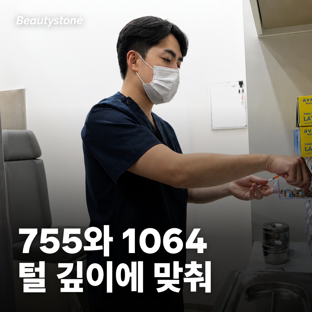 내 털엔 755nm와 1064nm 중 무엇을 쓰나요?