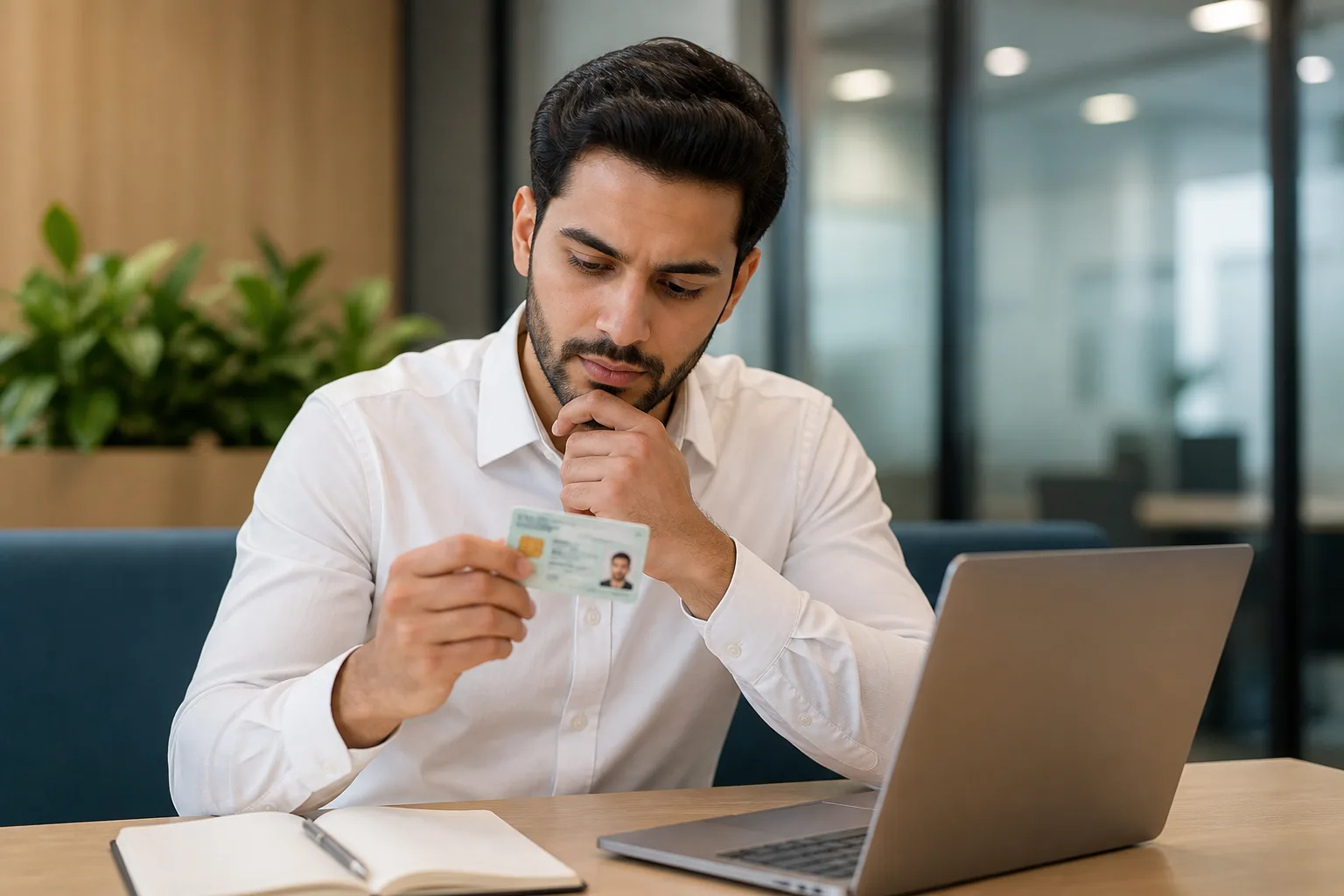 Understanding Your Dubai License Number beside a Dubai trade license document and a modern office