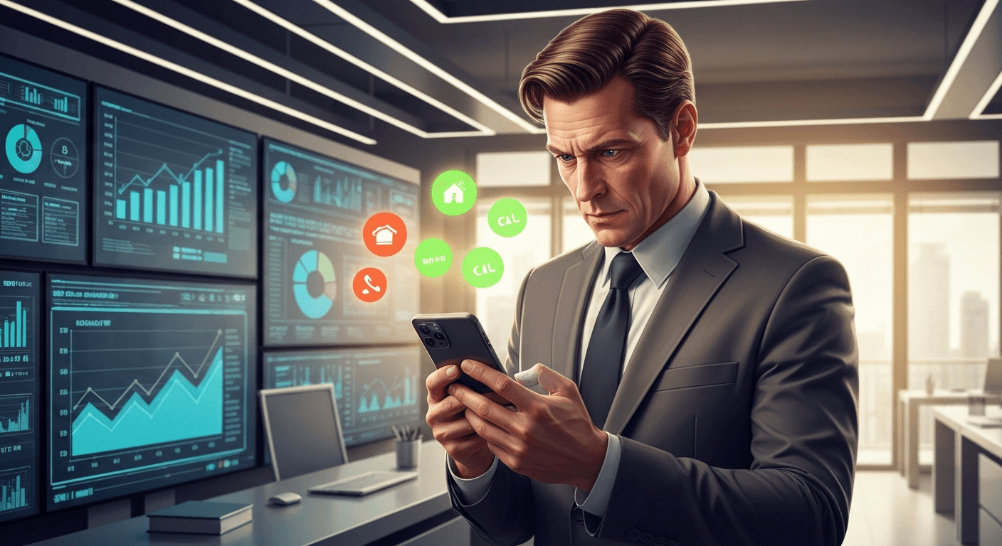 agent sees missed calls on phone