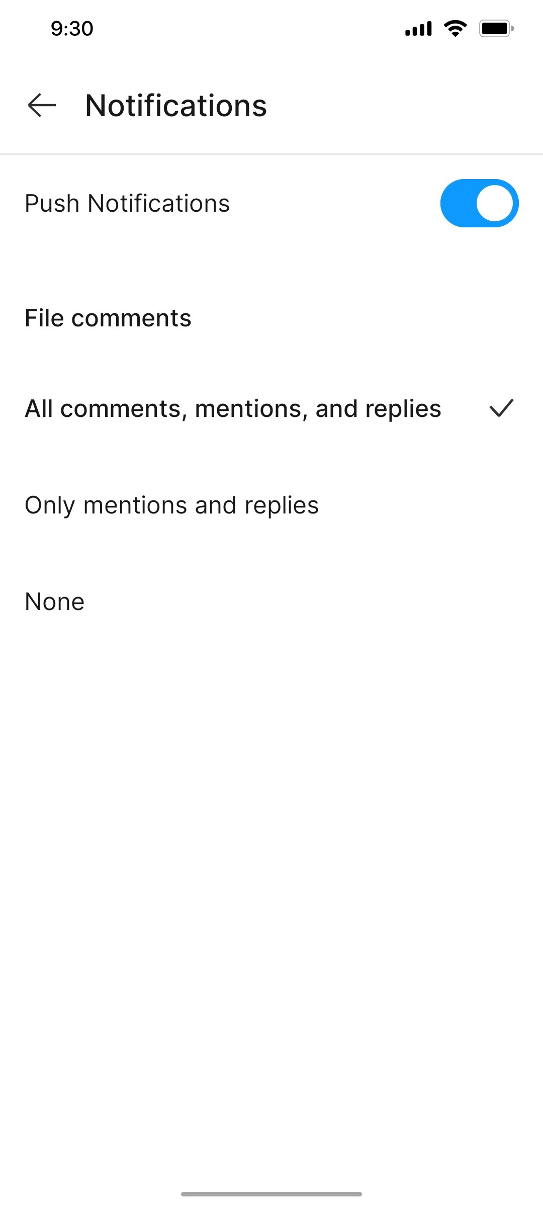 Figma Notification screen