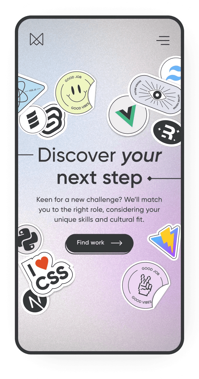 Montash website design mobile example