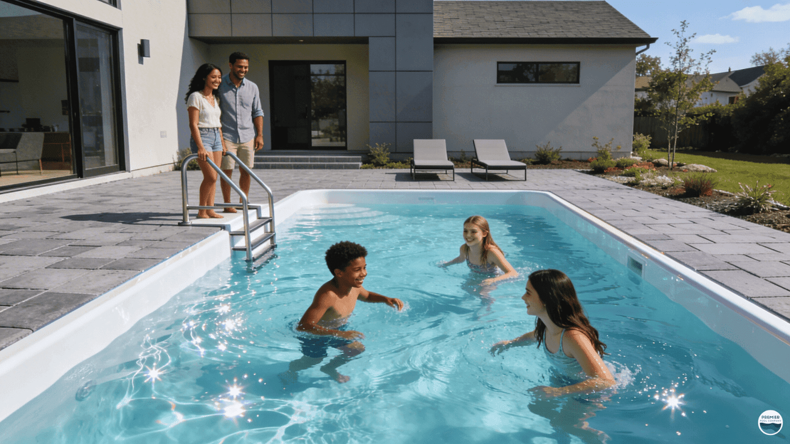 Advantages of fiberglass inground pools including low maintenance and durability