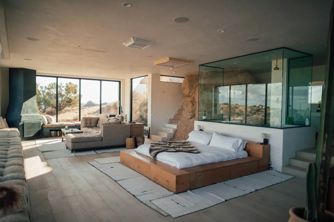 Modern Penthouse With Aquarium
