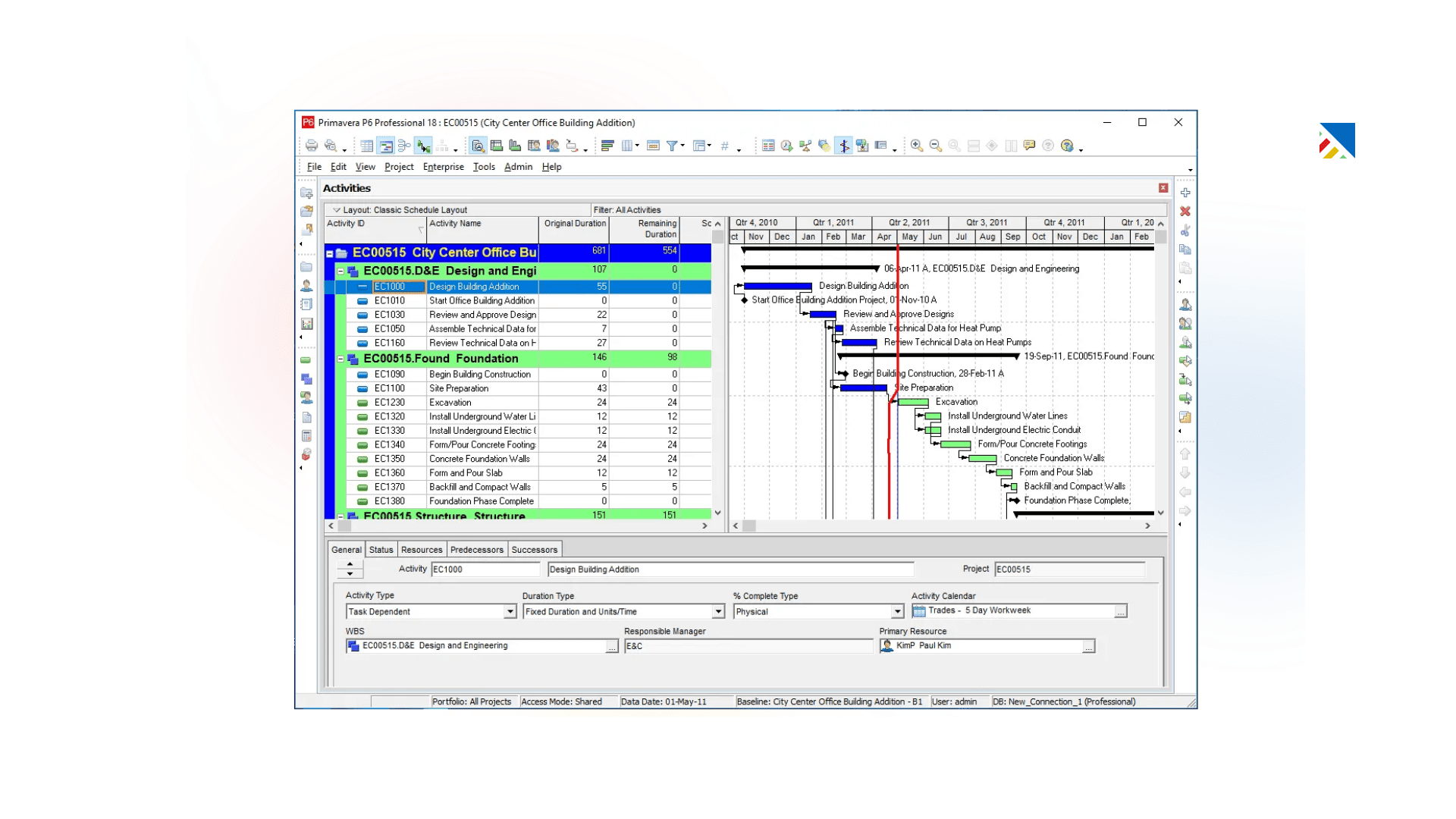 Oracle Primavera P6:  Best for Large-Scale Infrastructure Programmes