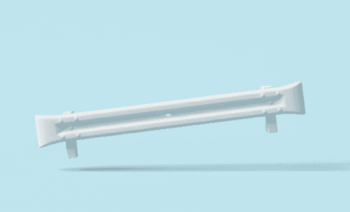 A 3D rendering of a guardrail