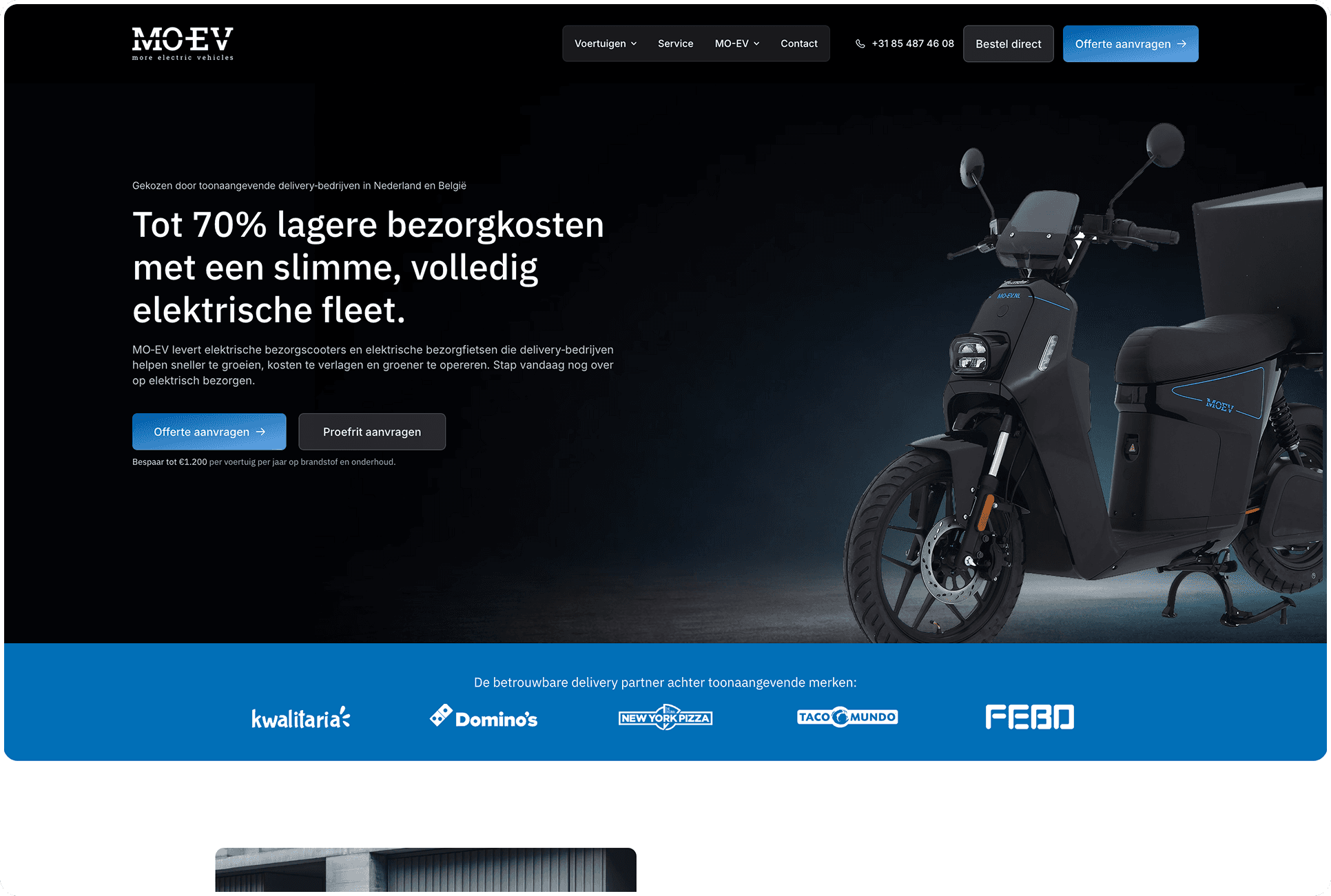 Framer website MO-EV Hedel