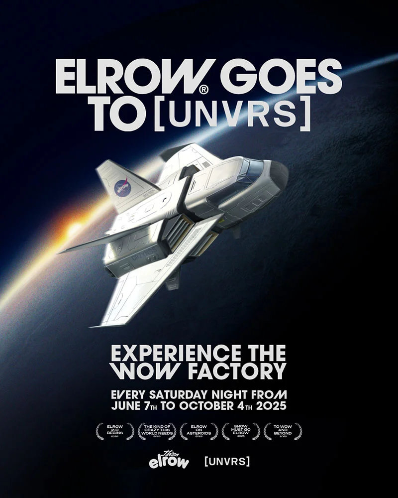 Elrow goes [UNVRS] to poster. Credits : The Night League