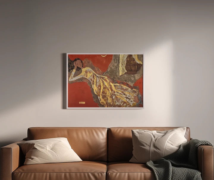 premium art poster and canvas prints, with originals available, from QART , of the artwork " Crescent Moon "