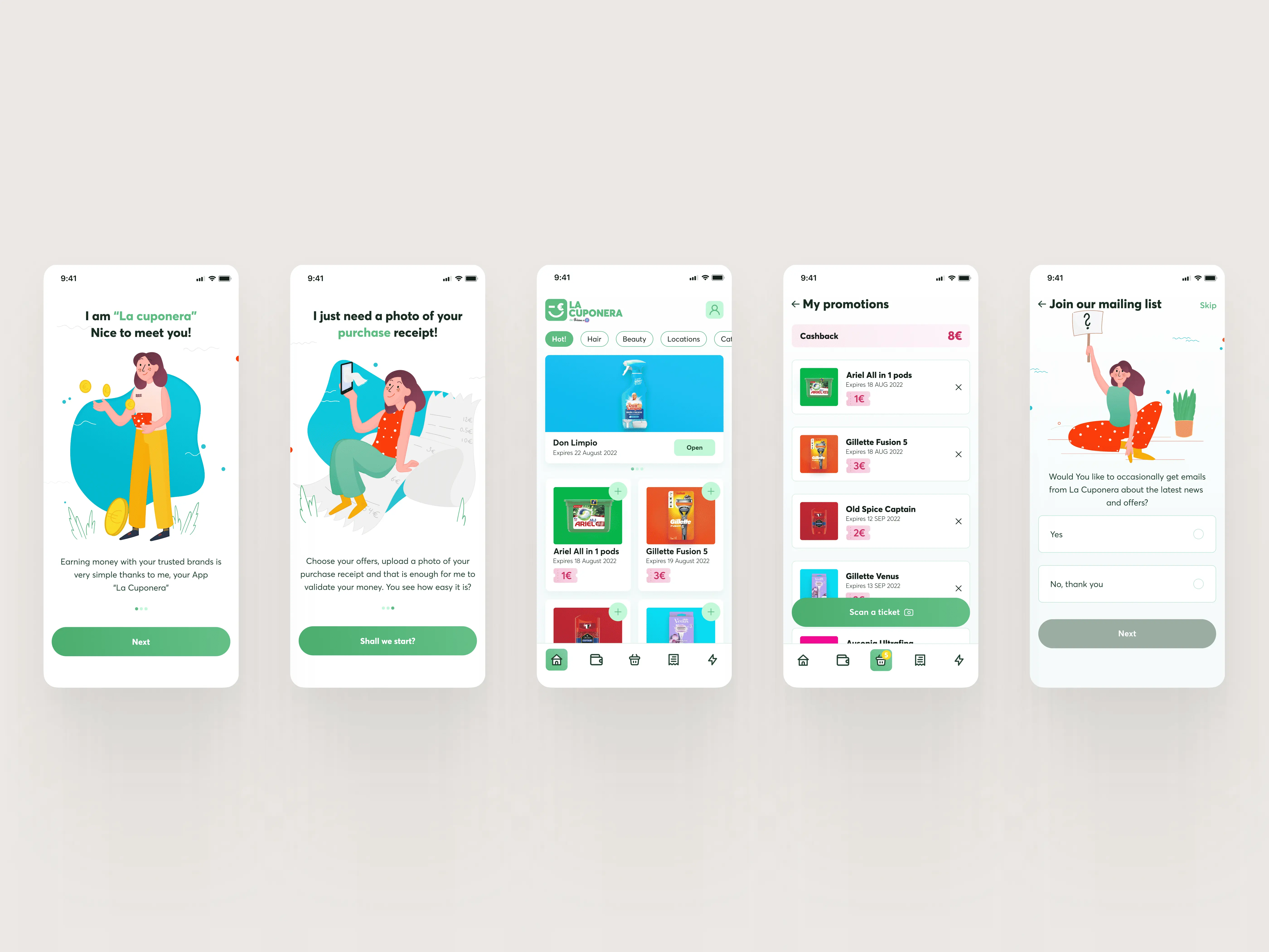 Mobile app design for Procter&Gamble