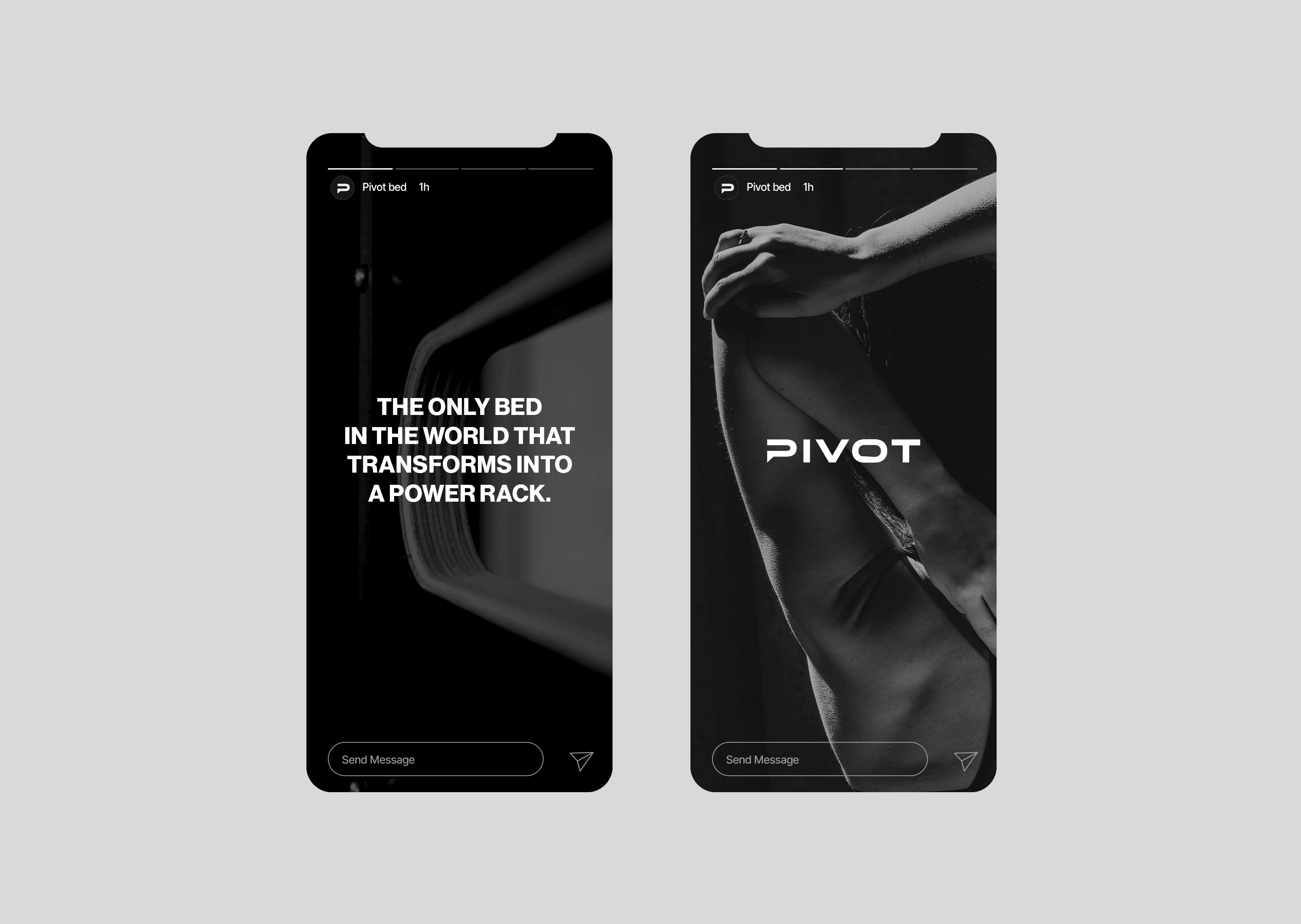 Pivot home gym social media post mockups