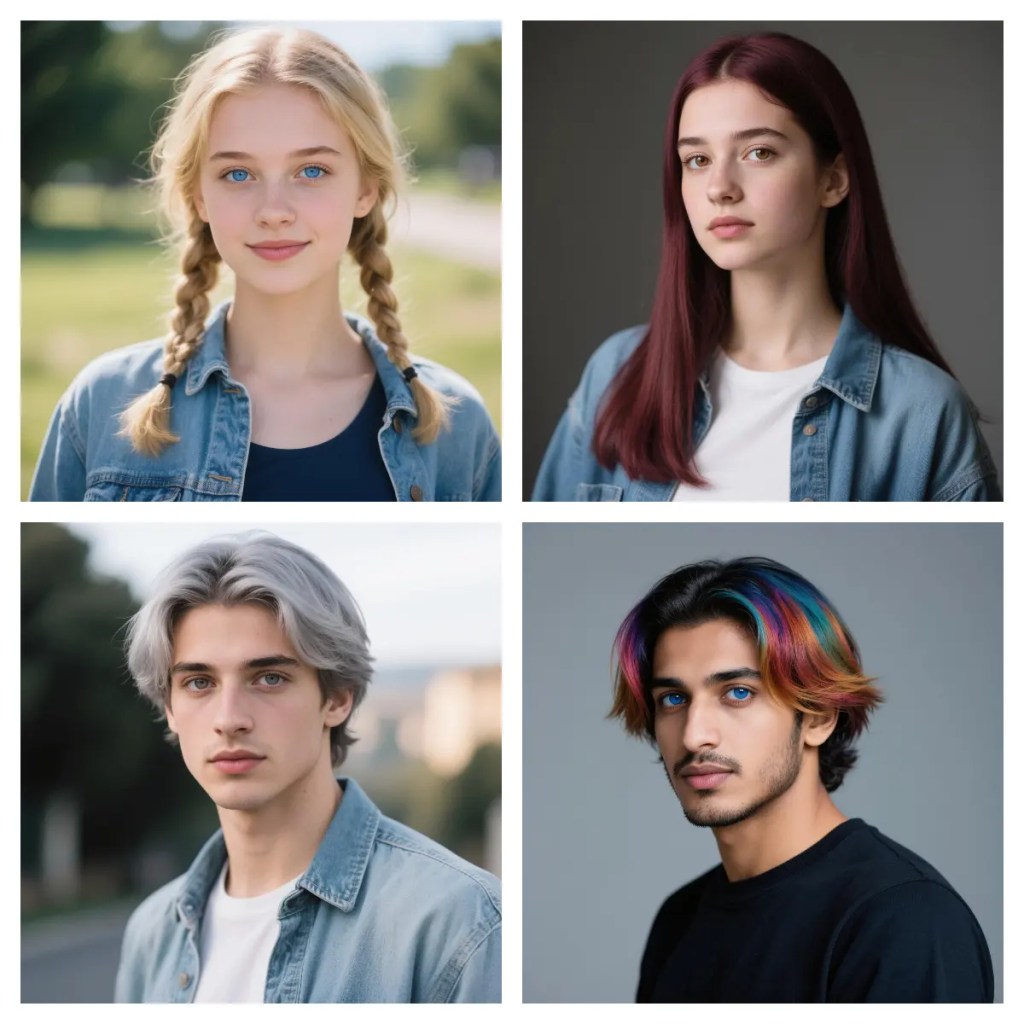 Various realistic AI models generated by an AI Body generator.