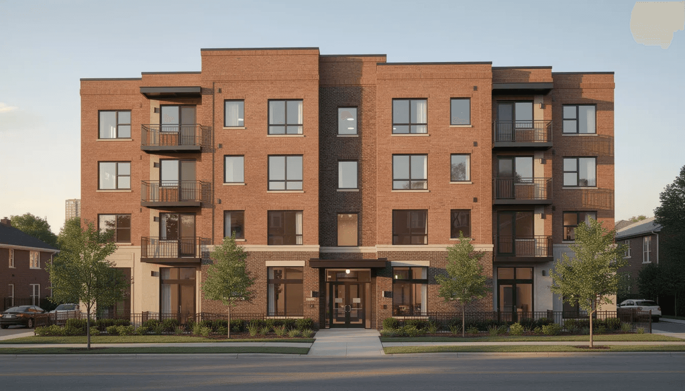 The image depicts a multi-unit rental apartment building with a classic brick exterior, showcasing several windows and a welcoming entrance. This investment property could be a potential source of rental income and may have implications for capital gains tax if sold in the future.