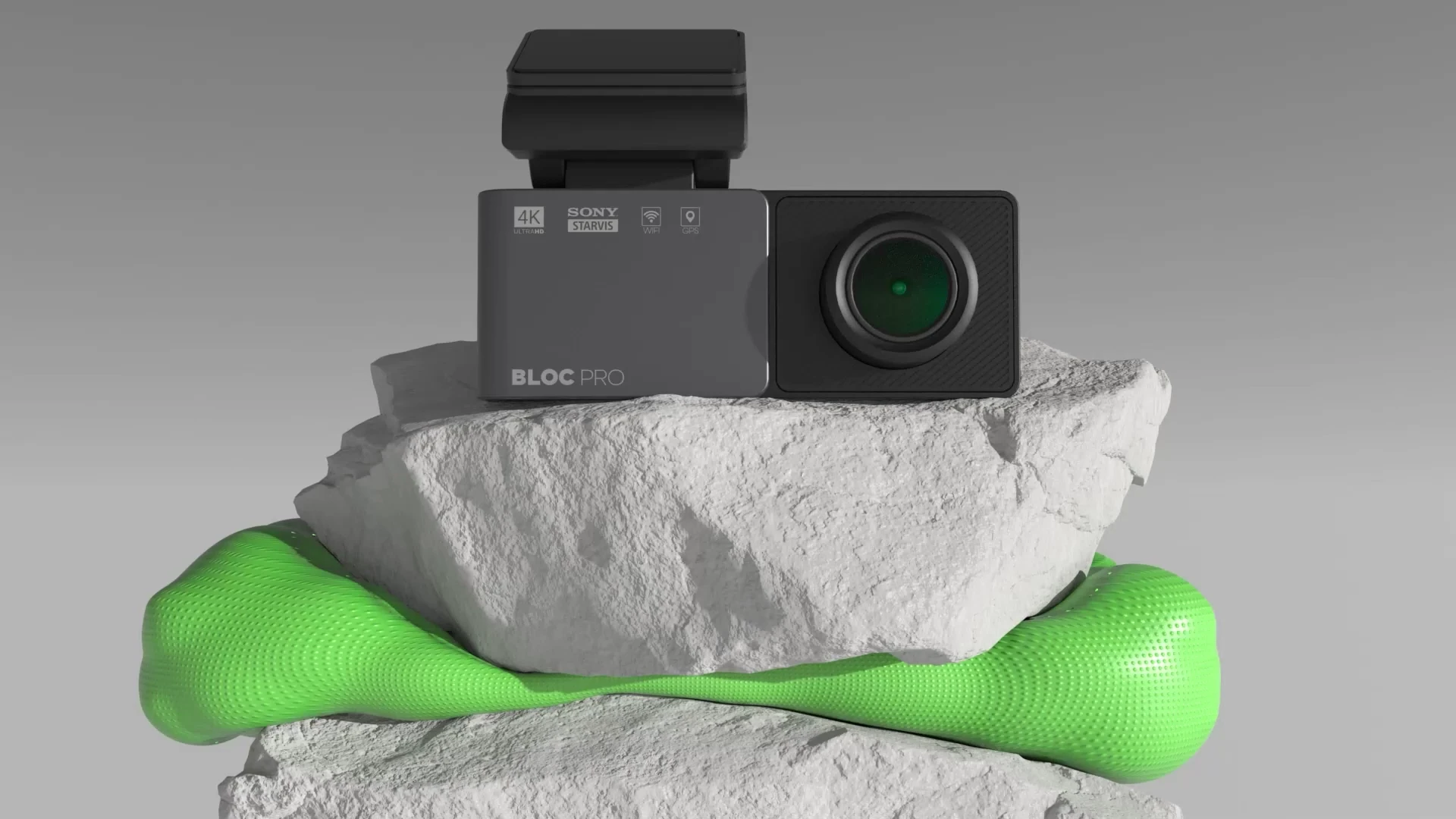 Bloc Pro car dash camera branding, product design, and 3D visualization by Creative Apes