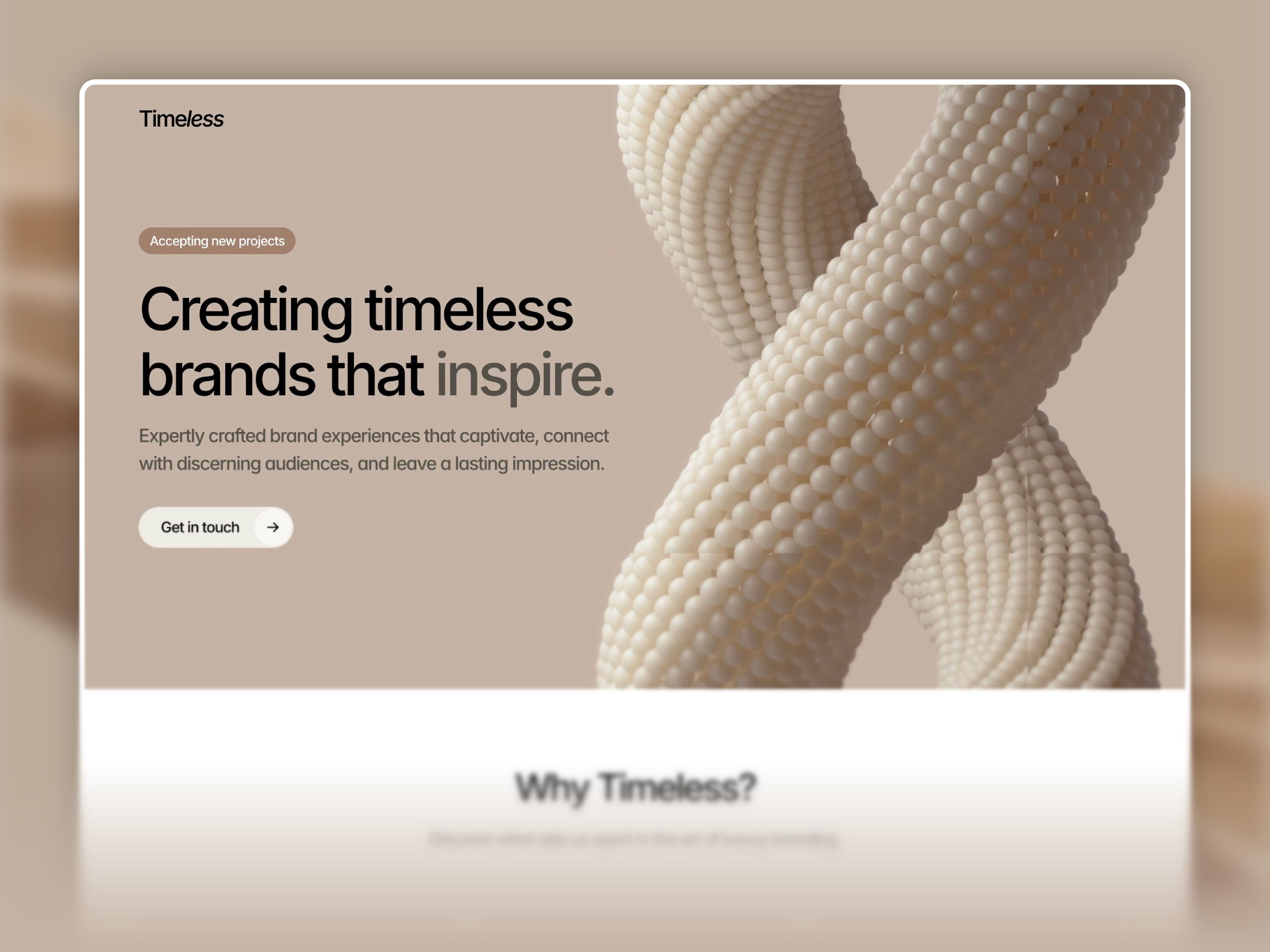 Screenshot of Timeless template