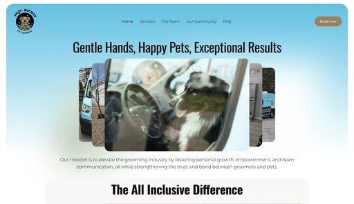 Custom Website Images Design By Moores Designs - Servicing Northwest Arkansas Businesses Wags To riches Pet Grooming
