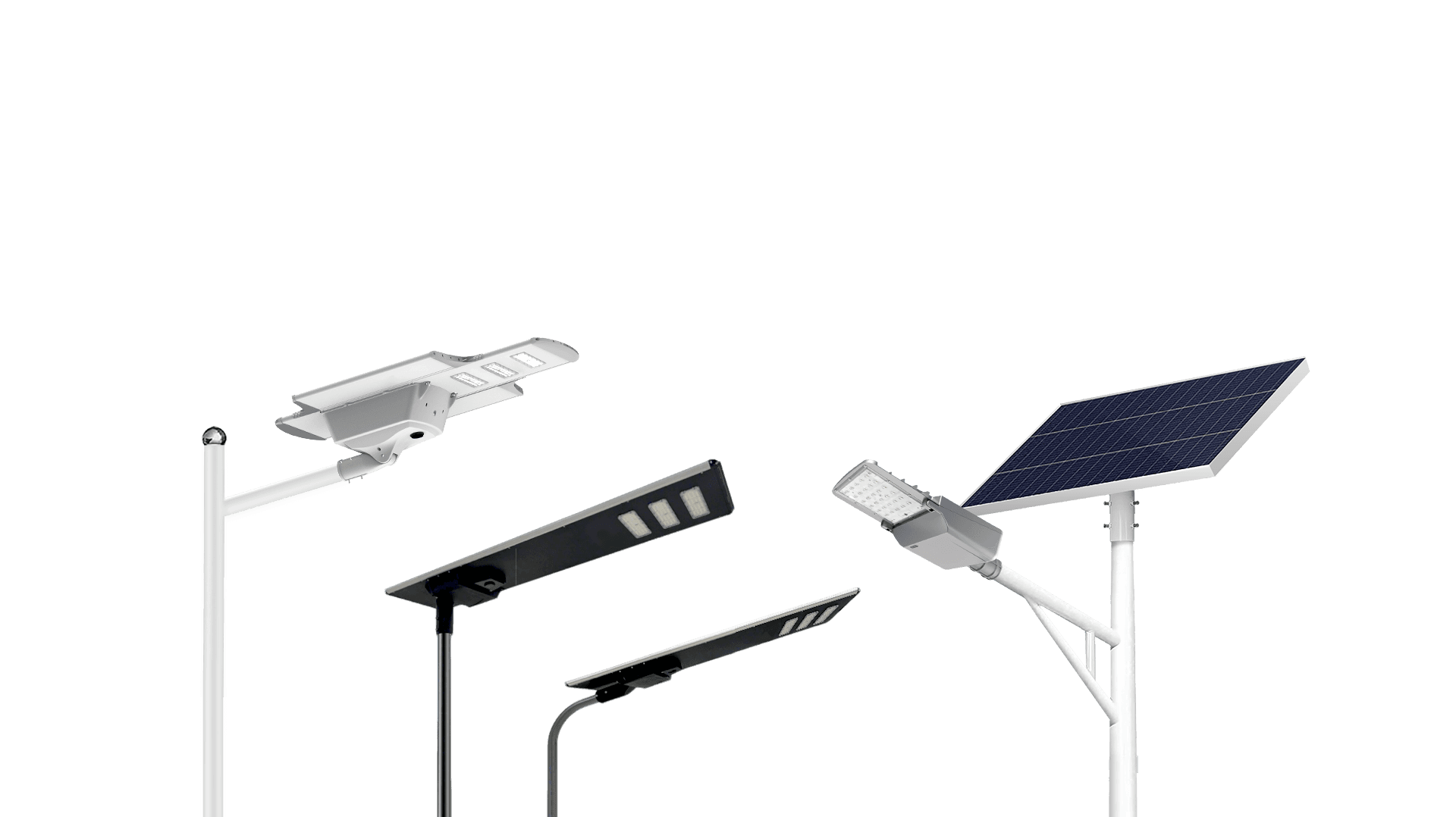 All-in-one solar LED street light collection, outdoor solar roadway lighting products
