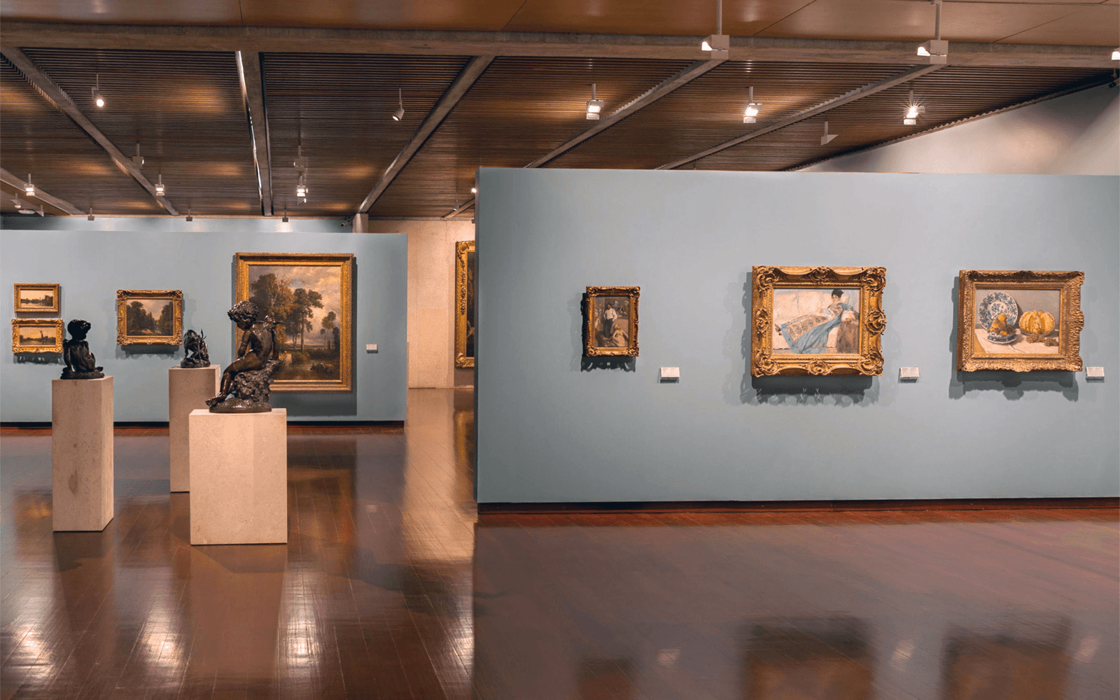 Paintings and sculptures displayed at the Calouste Gulbenkian Museum