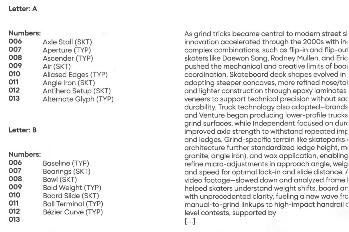 Lader reference image from font development