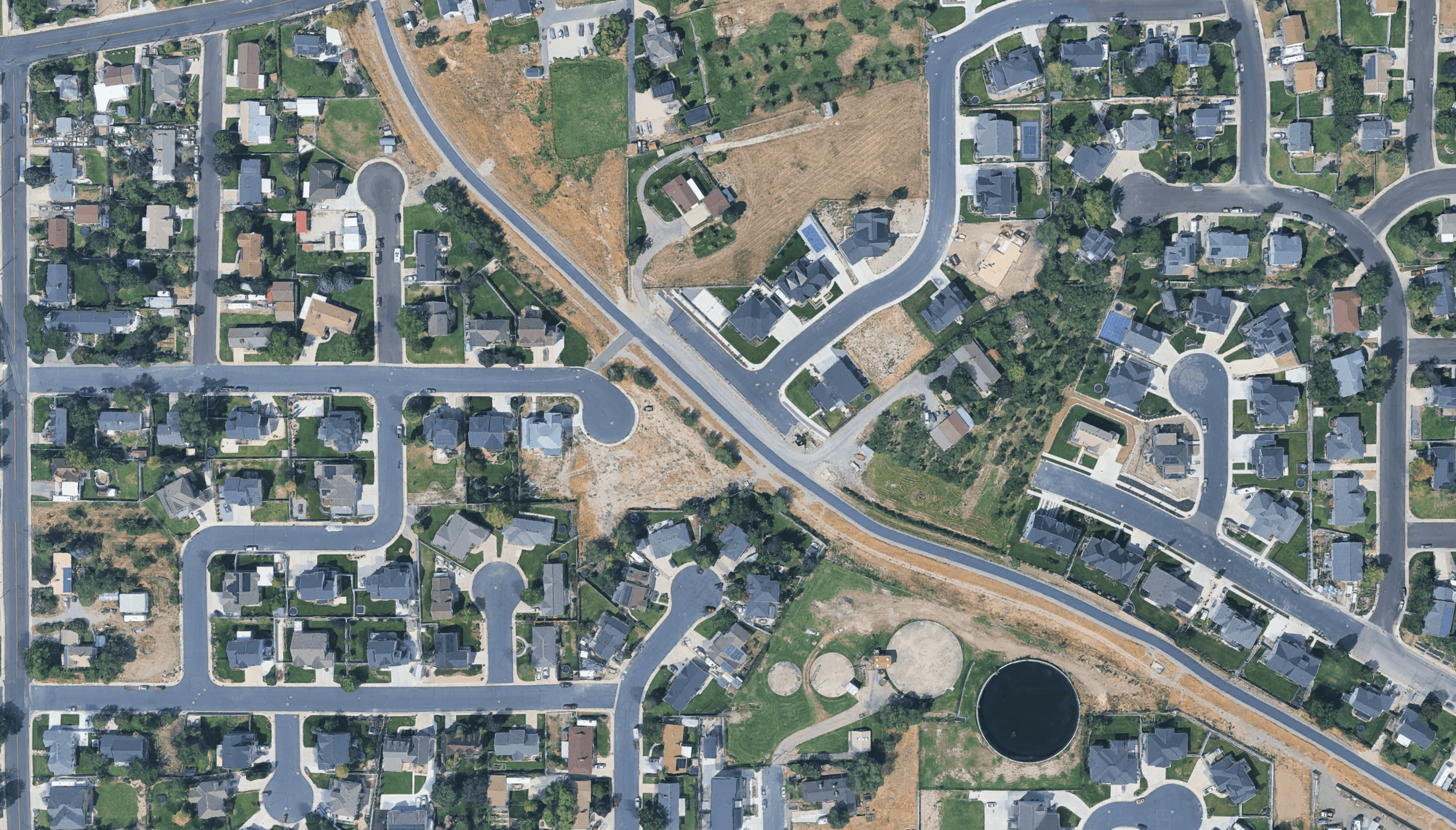 Satellite view of the Murdock Canal Trail in Salt Lake City Utah