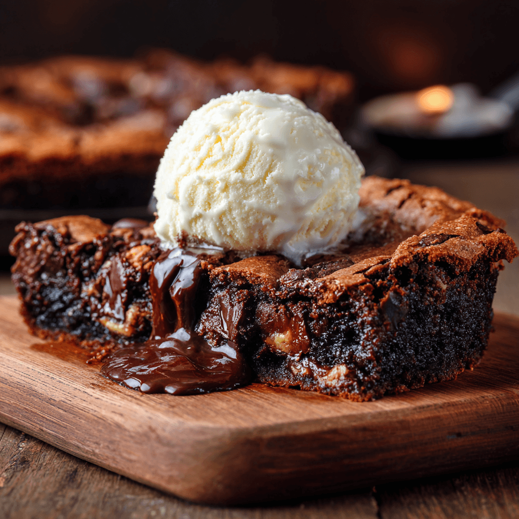 Chocoloate cake with white icecream 